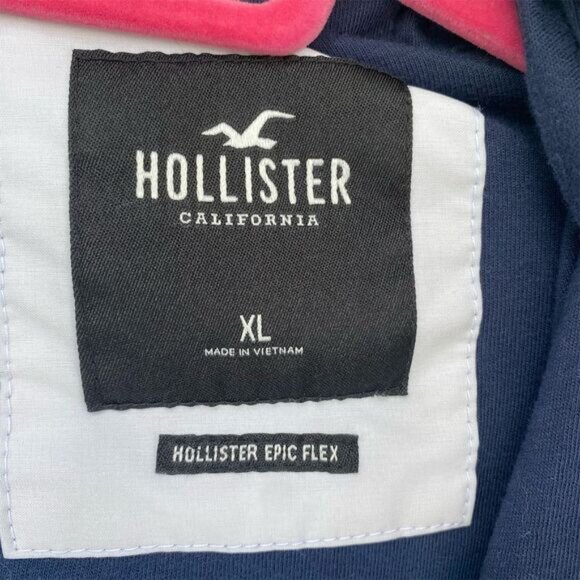 Hollister Men's XL Ombre Windbreaker Jacket Blue to Pink Hooded Casual - Picture 6 of 12